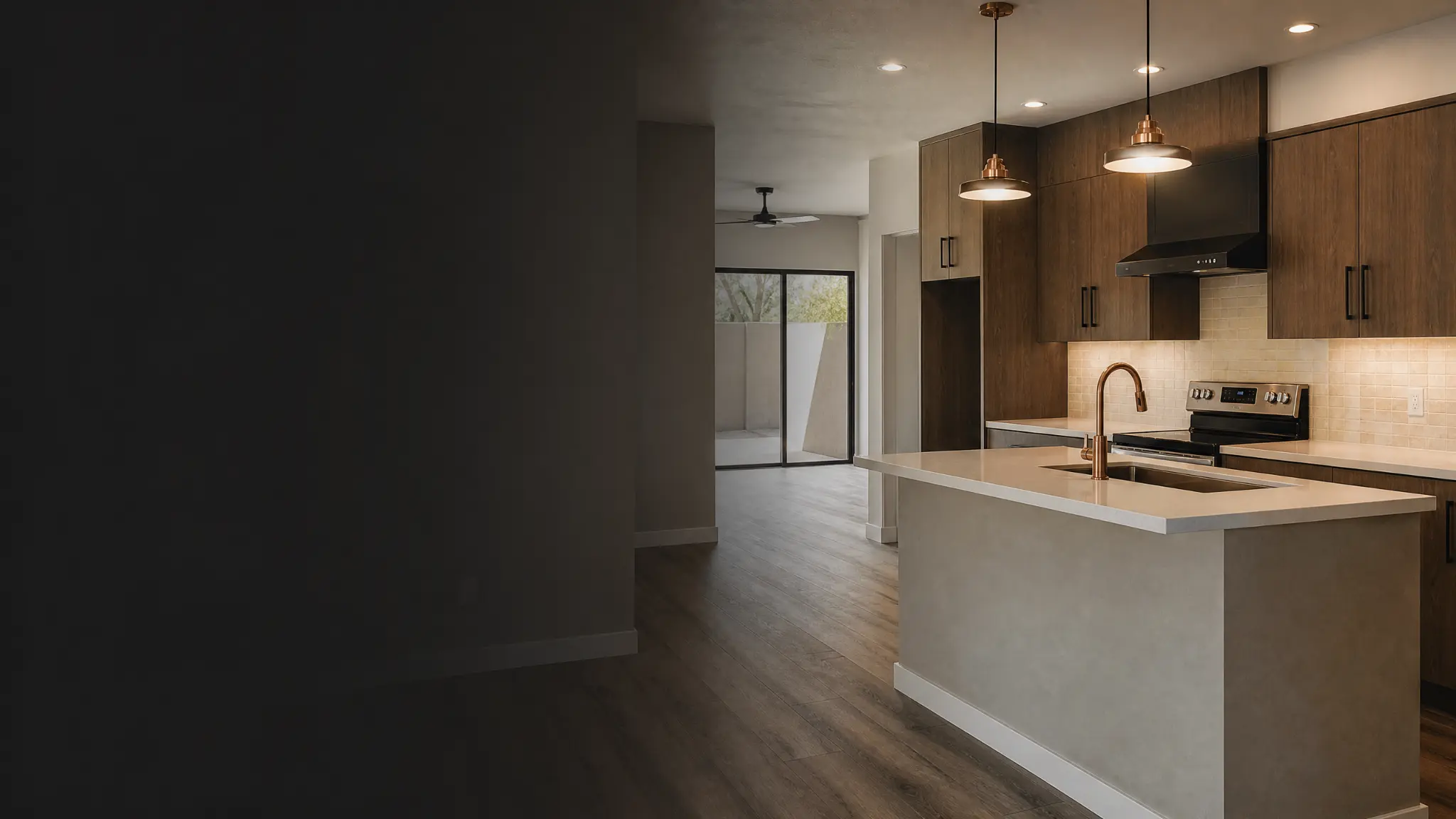 Conceptual renovated residential rental property interior in Arizona